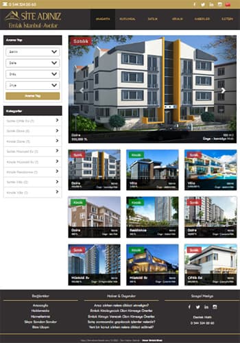 Nova Emlak web sitesi projesi